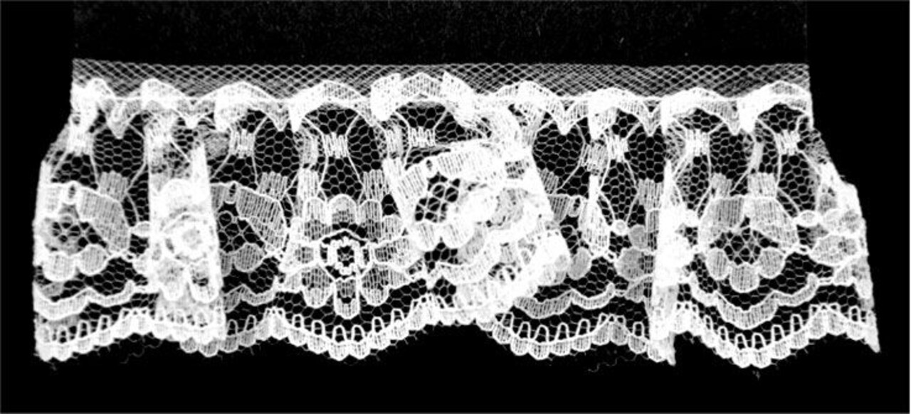 Gathered online lace trim